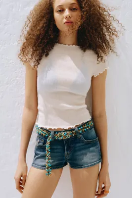 H&M Kayık Yakalı Krinkle Üst
