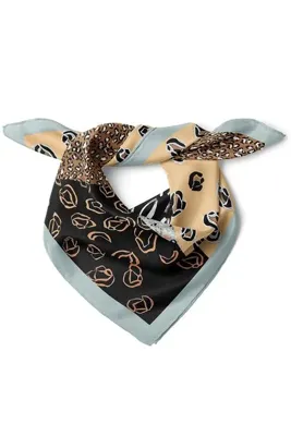 nehir eşarp Safari Rüzgarı & Leopar Desen Fular Bandana 50x50 Cm