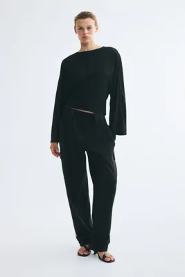 H&M Yarasa Kollu Jarse Üst