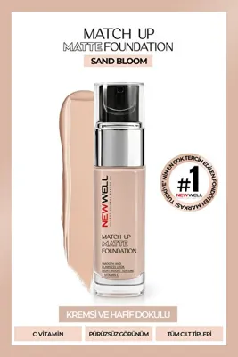 New Well Match Up Matte Foundation Sand Bloom 01 34 gr