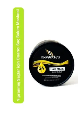 Blonder Line 24 Farklı Bitkisel Yağ Içeren Yıpranmış Ve Kırılgan Saçlar Için Onarıcı Saç Bakım Maskesi - 300 ml