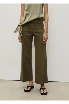MANGO Woman Düğmeli wideleg jean