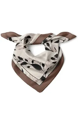 nehir eşarp Yaprak Minimalist Estetik Desen Fular Bandana 50x50 Cm