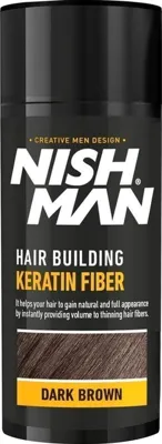 NISHMAN Saç Dolgunlaştırıcı Keratin Fiber (DARK BROWN) Sabitleyici Sprey Set
