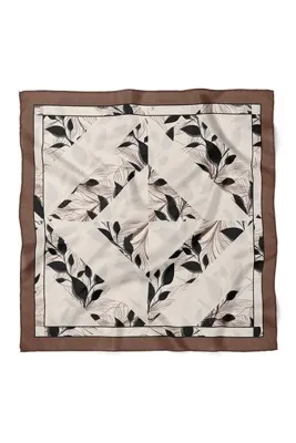 nehir eşarp Yaprak Minimalist Estetik Desen Fular Bandana 70x70 Cm