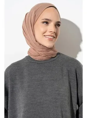 Jawel Kadın Konfor Şal 195/85 Cm SÜTLÜ KAHVE