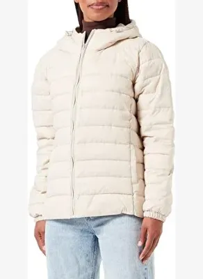 ONLY Kadın Dik Yaka Kapüşonlu Bej Mont - 15206086