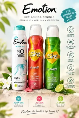 LYRA Bags & Accessories Emotion She 3lü Deodorant Seti