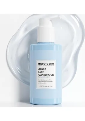 Maru.Derm Maruderm Hassas ve Atopiye Eğilimli Ciltler Için Yüz Temizleme Jeli – Nazik Arındırıcı Nem Destekli Temizleyici, Papatya &amp; Aloe Vera Ile, 200 ml
