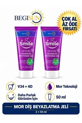 Begisun V34 & 4D Mor Diş Macunu – 50 ml x2 2'li Set