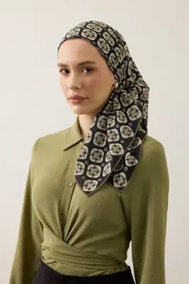 İpekhan Soft Eşarp 1249 Siyah Haki