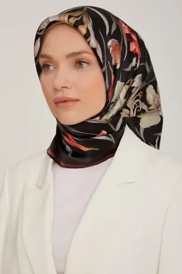 Armine Sport Eşarp - 8825-50 Siyah Bordo