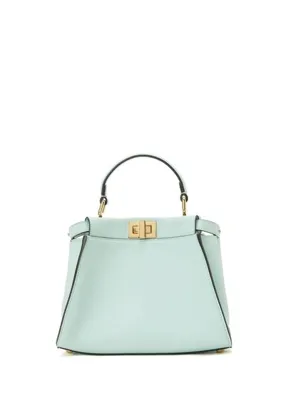Fendi Peekaboo Mini Turkuaz Kadın Deri Çanta