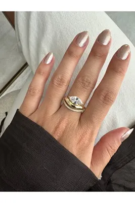 ringbox Gold Çift Sıra Mekik Yüzük