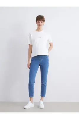 LC Waikiki Timeless Clothing & Zamansız Seçimler Karın Panelli Slim Mom Hamile Jean Pantolon