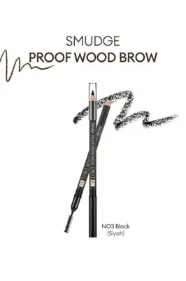 Missha Bulaşmayan Kalıcı Doğal Kaş Kalemi  Smudge Proof Wood Brow (Black)