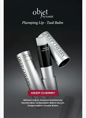 Kundal Nemlendirici ve Dolgunlaştırıcı Dudak Balmı Objet by KUNDAL Plumping Lip-tual Balm (Deep Cherry)