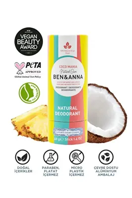 Ben & Anna Ben&Anna Doğal Deodorant 2’li Avantajlı Paket – Coco Mania & Pink Grapefruit