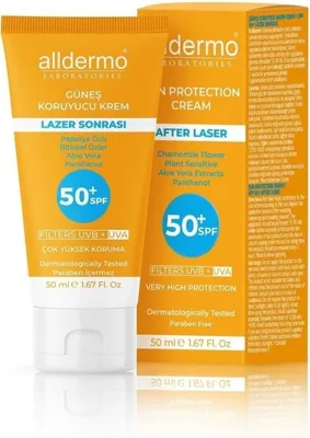 Alldermo Alldermo Lazer Epilasyon Sonrası Güneş Koruyucu Krem Spf 50 50 ml