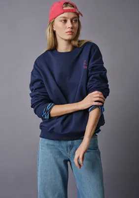 Mavi x Brooklyn Industries Lacivert Sweatshirt