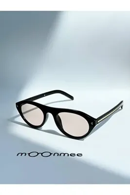 MOONMEE PFARs Siyah-Kahve Oval Güneş Gözlüğü
