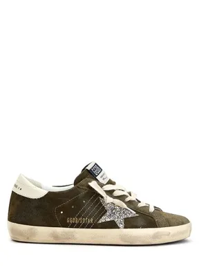 Golden Goose Super Star Haki Silver Kadın Deri Sneaker