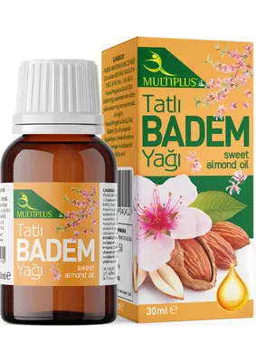 Multiplus Tatlı Badem Yağı 30 ml Cilt Bakımı İçin Doğal Etkili Yağ Ürünü