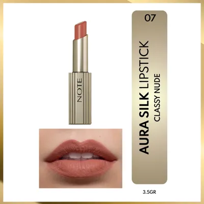 Note Cosmetics Note Aura Silk Lipstick Ruj 07 Classy Nude