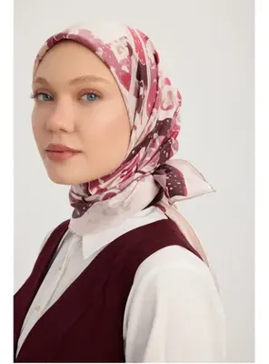Schaless Saltanat Arabası -Bordo - %100 İpek Twill Eşarp - Schaless