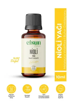 Efsun Natural Nioli Uçucu Yağı %100 Doğal Saf 10 ml Sebum Dengeleyici Etkili Cilt Bakımı