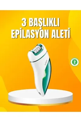 melonika Şarjlı 3’ü 1 Arada VGR Epilatör LED Işıklı Suya Dayanıklı Hassas Bölge Epilasyon Makinesi aby