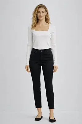 Vena Kadın Jessica Black Mom Jean Pantolon - Black