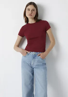 Mavi Bordo Basic Tişört