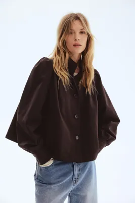 H&M Kabarık Kollu Gabardin Ceket