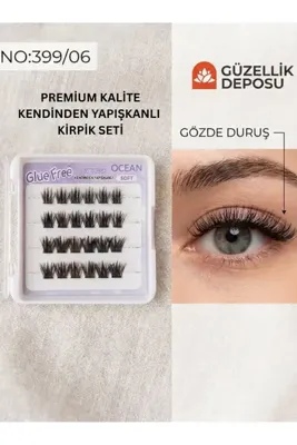 Güzellik Deposu Kendinden Yapışkanlı Takma Kirpik Seti Yapıştırıcısız Demet Kirpik Glue Free Soft Series