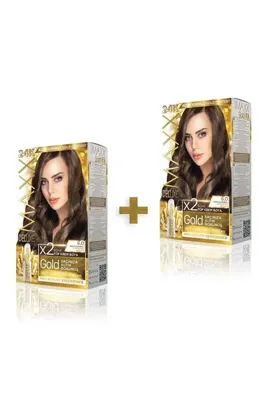 MAXX DELUXE 2'li Tüp Saç Boyası 60 ml 6.0 Koyu Kumral