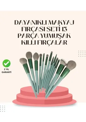 Zenviaa Göz Farı Allık Fondöten Için Uygun 13'lü Makyaj Fırçası Seti Kompakt Tasarım Zenv