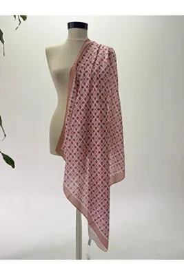MİRSOY SCARF DİJİTAL SOFT MARİNA DESEN-Kahve