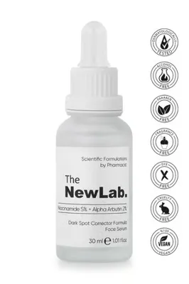 The Newlab. Lekeli Ciltler İçin Aydınlatıcı Yüz Serumu Niacinamide 5% + Alpha Arbutin 2%