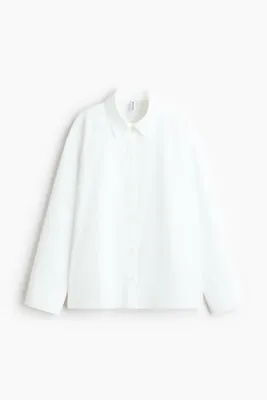 H&M Beli Belirgin Kesimli Poplin Gömlek