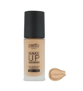 Pretty Beauty Make Up Skın Studıo Yüksek Kapatıcı Etkili Matte Fondöten No:2 PB:140-2