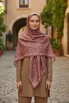 Modakaşmir Badem Pamuk Şal - Vizon