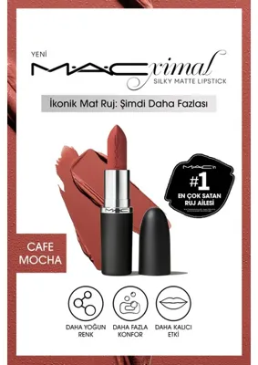 MAC ximal Silky Matte Lipstick Nemlendirme Etkili Yoğun Renk Sağlayan Ruj - Cafe Mocha