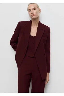 MANGO Woman Kruvaze blazer ceket