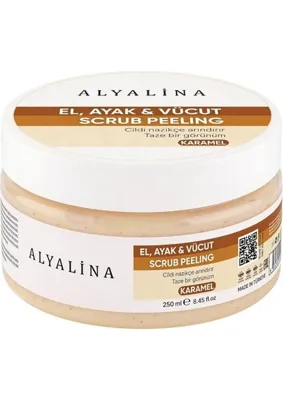 alyalina Scrub Peeling Karamel EL & AYAK & VÜCUT PEELİNGİ 250 gr.