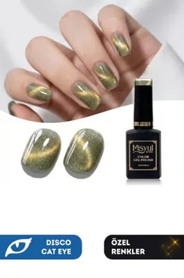 Misyul UV Led Kalıcı Oje Nail Art 15 ml Dynamic Disco Cat Eye Dc05
