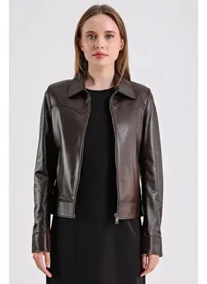 Maroquin Leather Carole Kadın Deri Ceket