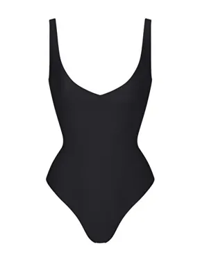 Skims Unlined Plunge Thong Bodysuit