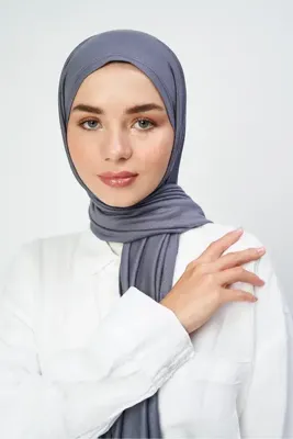 Modakaşmir Penye Şal KOyu Gri Rengi