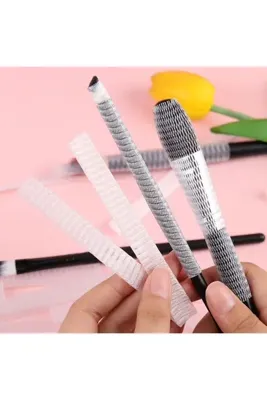 Ronanna KK06YT1994 Far Allık Kontür Eyeliner Fırça Malzemeleri Ürünleri Koruyucu File Kapak Örgü Kılıf Set 2